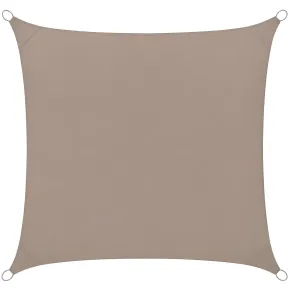 Vela Ombreggiante Idrorepellente 360x360 cm Tortora Quadrato Esterno