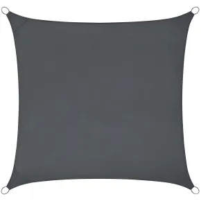 Vela Ombreggiante Idrorepellente 360x360 cm Antracite Quadrato Esterno