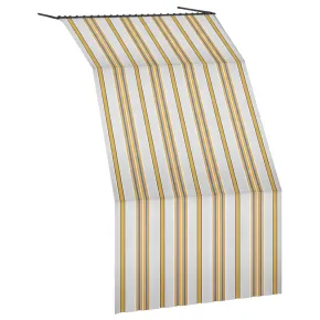 Tenda da Sole Cotone 140x250 Multiriga Giallo Lavabile Anelli Ganci