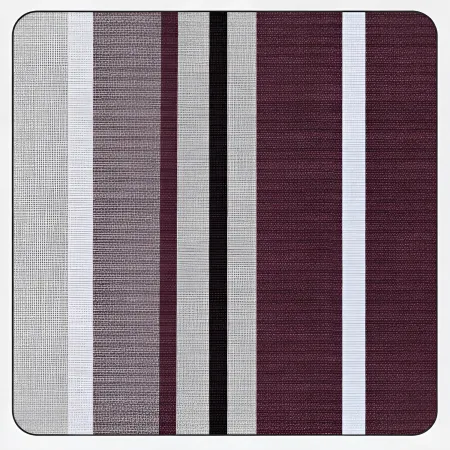 Tenda da Sole Cotone 140x250 Multiriga Marrone Lavabile Anelli Ganci