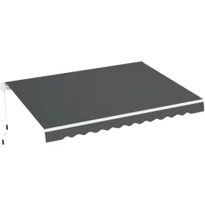 Tenda da Sole Antracite 300x200 a Barra Quadra con Bracci Retrattili