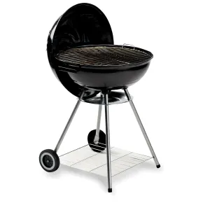 Giardino Barbecue Tondo 56cm Carbone Legna Carbonella Carrello Griglia Grigliata