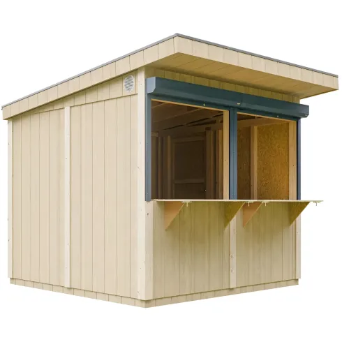 Chiosco in Legno 2x2 m Marrone a Pannelli LP SmartSide Mercatini Fiere