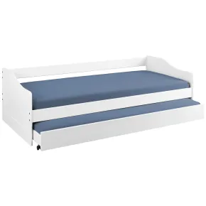 Letto Singolo con Cassettone Estraibile Contenitore Salvaspazio 90x190 2