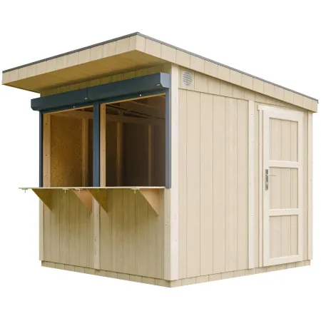Chiosco in Legno 2x2 m Miele a Pannelli LP SmartSide Fiere Mercatini