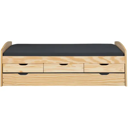 Divano Letto 2 Letti Singoli a doghe 90x200 con Cassetti Contenitore Estraibile
