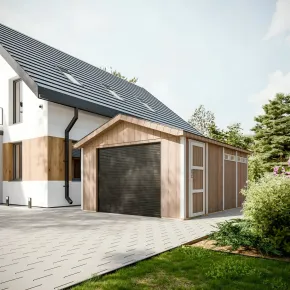 Garage in Legno 354x486 cm Box Auto Moto 17 m2 Pannelli LP SmartSide 2