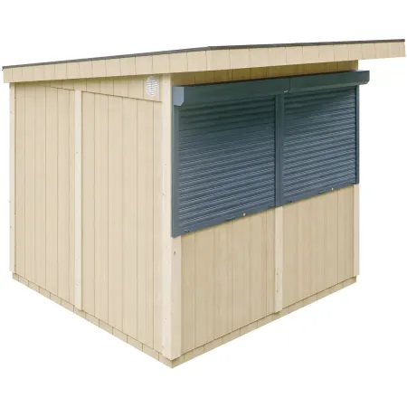 Chiosco in Legno 2x2 m Grigio a Pannelli LP SmartSide Fiere Mercatini