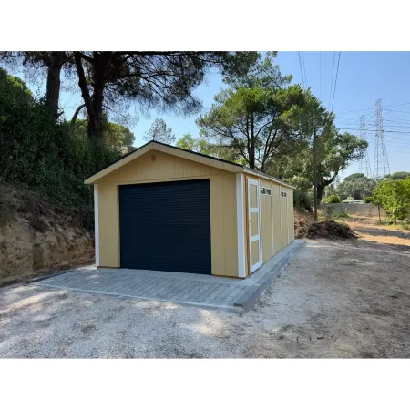 Garage in Legno 3x6 Marrone Box Auto Attrezzi Esterno 21 m2 a Pannelli