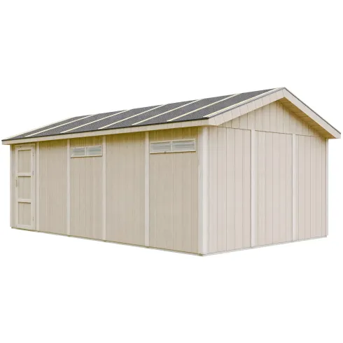 Garage in Legno 3x6 Grigio Scuro Box Auto da Esterno 21 m2 a Pannelli
