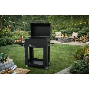 Barbecue a Carbone con Coperchio BBQ Portatile Griglia in Acciaio Inox 2