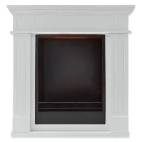 Outlet Camino a Bioetanolo 3 kW da Pavimento Cornice Legno Bianco