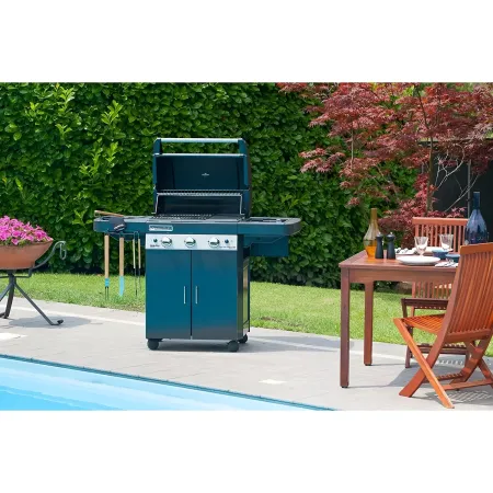 Barbecue a Gas con Piastra di cottura in Ghisa