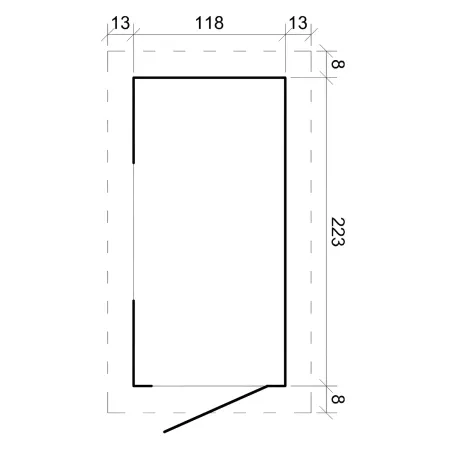 Casetta in Legno da Giardino 144x239x198 cm 19 mm per Attrezzi