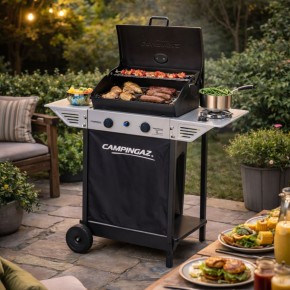 Barbecue a Gas Struttura in Acciaio con Pietra lavica da esterno 2