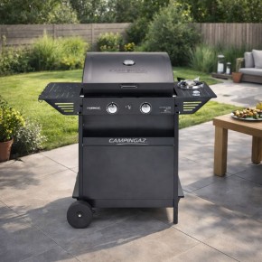 Barbecue a Gas con doppia Griglia di cottura e Forno Laterale 2
