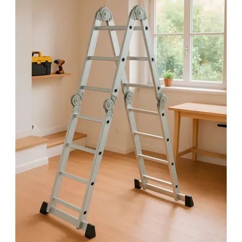 Trabattello Scala 4x3 Multifunzione Max 150kg Lavori Casa Ponteggio Bricolage