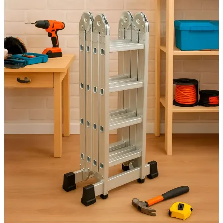 Trabattello Scala 4x3 Multifunzione Max 150kg Lavori Casa Ponteggio Bricolage