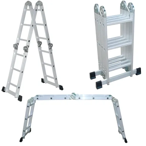Trabattello Scala 4x3 Multifunzione Max 150kg Lavori Casa Ponteggio Bricolage