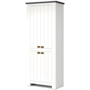 Armadio Scarpiera 4 Ante Mobile Ingresso Bianco Report 84x42x200 cm