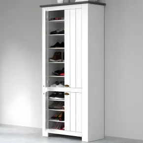 Armadio Scarpiera 4 Ante Mobile Ingresso Bianco Report 84x42x200 cm 2