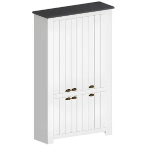 Armadio Scarpiera 6 Ante Mobile Ingresso Bianco Report 114x42x200 cm