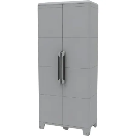 Armadio da Esterno 2 Ante in Pvc Resina Tuttopiani con Ripiano Mobile Modulare