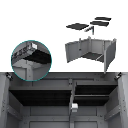 Armadio da Esterno 2 Ante in Pvc Resina Tuttopiani con Ripiano Mobile Modulare