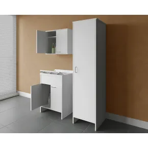 Mobile Lavatoio 2 Ante 60x50x85 Pensile 60x34x52 Colonna 45x50x182 cm 2