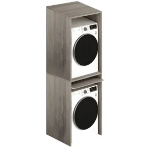 Colonna Copri Lavatrice Asciugatrice Salvaspazio 71x65x210 cm Legno Olmo