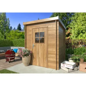 Casetta in Legno Impregnato 176x176 Blockhouse 19 mm Porta Finestrata 2