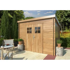 Casetta in Legno Impregnato 260x260 Blockhouse 19 mm Porta Doppia 2