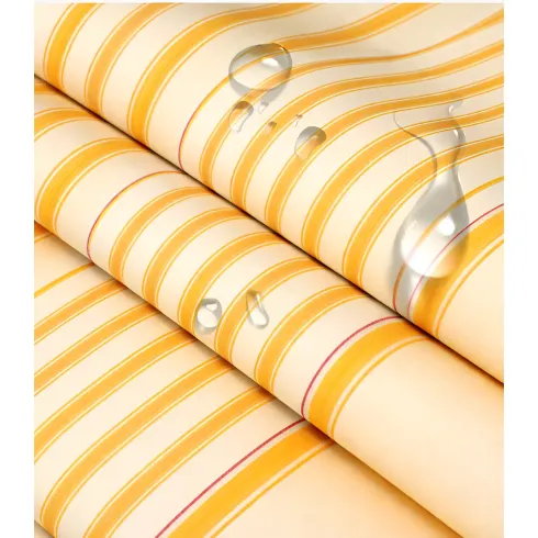 Tenda da Sole a Caduta 250x250 cm Rigato Giallo Bianco Senza Cassone