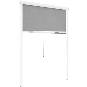 Zanzariera a Rullo Verticale 60x150 Riducibile in Alluminio Bianco