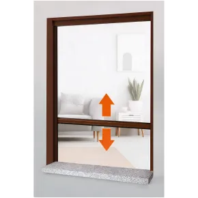 Zanzariera a Rullo Verticale 80x160 Riducibile in Alluminio Marrone 2