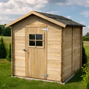 Casetta in Legno con Pavimento 178x218x205 cm Porta Attrezzi da Giardino 2