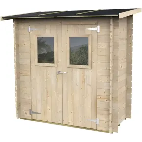 Casetta Armadio in Legno 2x1 con Pavimento Rimessa Attrezzi da Terrazzo Giardino | BricoShop24