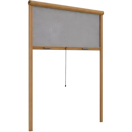 Zanzariera a Rullo Verticale 100x160 Riducibile in Alluminio Bronzo