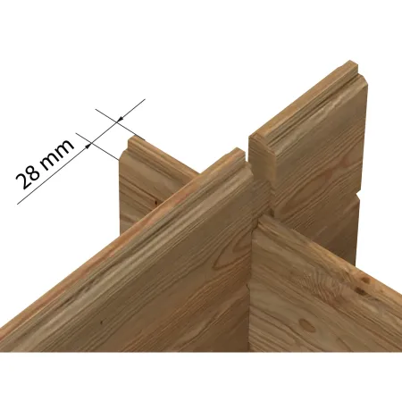 Casetta in Legno Impregnato 28 mm 296x200cm Blockhouse Doppia Porta