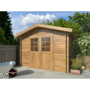 Casetta in Legno Impregnato 28 mm 296x200cm Blockhouse Doppia Porta 2
