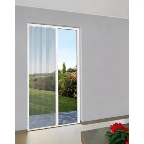 Zanzariera Plissettata Laterale Bianco Guida Bassa Porta 105x240 2