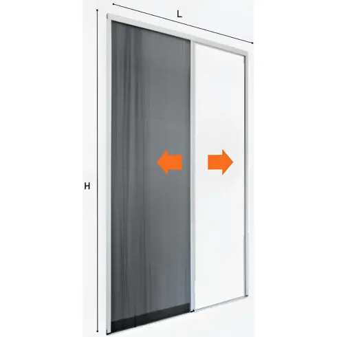 Zanzariera Plissettata Laterale Marrone Guida Bassa Porta 120X240