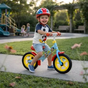 Bicicletta Senza Pedali per Bambini Topolino Balance Bike Disney 30kg 2