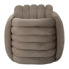 Pouf in Velluto Grigio Quadrato Elegante per Salotto Camera da Letto
