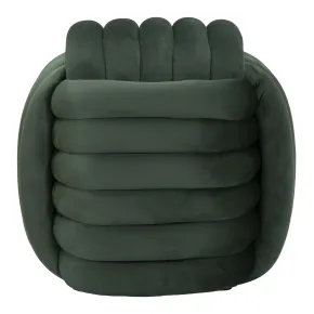 Pouf in Velluto Verde Quadrato Elegante per Salotto Camera da Letto