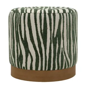 Pouf in Spugna Zebrato Verde Marrone da Soggiorno Camera da Letto