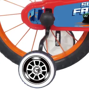 Bicicletta per Bambini 16" Hot Wheels Blu Rotelle Removibili Acciaio 2