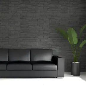 Set 12 Pannelli Isolanti Effetto Mattoni 3D 120x60 Grigio Ardesia PU 2