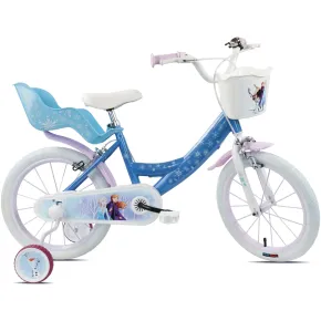 Bicicletta per Bambini 16" Frozen Disney Azzurro Cestino Portabambola