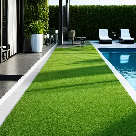 Prato Sintetico 25x2 m Antiscivolo 7 mm Verde Effetto Erba in Lattice